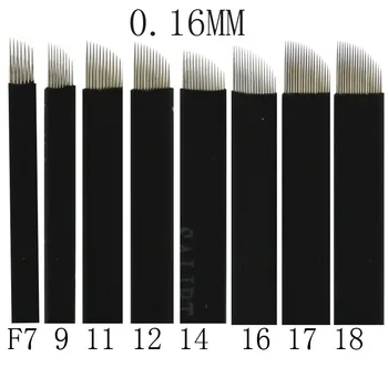 0.16 mm Lamina Agulhas Tebori Microblading Iglo 12 pin Flex 18 U Tatoo Rezilo Kpl. Trajno Ličenje Obrvi Tatoo Dobav