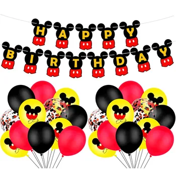 1 Komplet Disney Miško Rojstni dan Baloni Mickey Minnie Torto Toppers Rojstni dan Transparenti Otrok Rojstni dan Dekoracijo Dobave