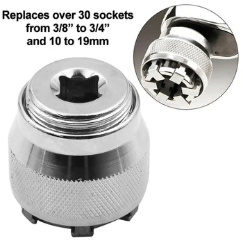 10-19 mm Nastavljiva Hex Univerzalno Vtičnico Navora Ragljo Socket Adapter Ključa Čelni Ključ Rokav Orodje za Popravilo