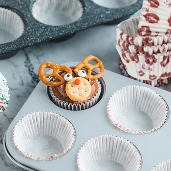 100 kozarcev/veliko Cvjetnim Natisne Cupcake Papir Obloge Muffin Primerih Torto Oblik Peko Pladenj Kuhinjski Pribor Pecivo Plesni Dekor Orodja