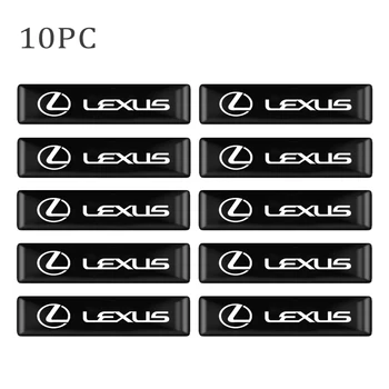 10PCS Avto-styling Simbol 3D Epoksi Avto Nalepke Nalepke Za Lexus IS250 IS300 RX330 RX350 nx rx rx330 rx300 gs300 is250 Dodatki