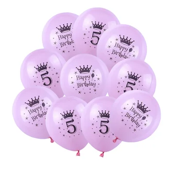 10pcs/veliko 1. 2-15 Leto Birthday Balon Otroci Fant Dekle Rojstni dan Okraski Srečen Rojstni dan, Obletnico, Roza, Modre Balone