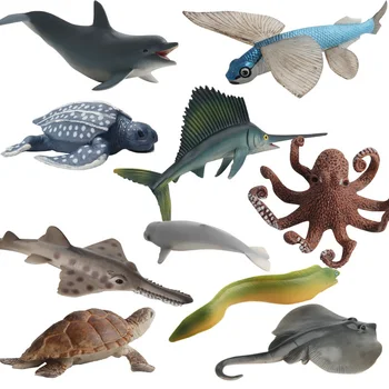 12 Kidns Simulacije Morskih Psov, Morskih Živali Slika Zbirateljske Igrače Ocean Živali Figuric Otroci Plastične Igrače Cementa