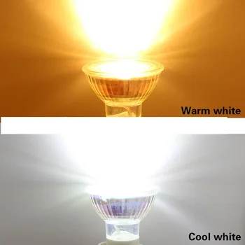 12v MR16 Led Žarometi, COB 5w možnost zatemnitve GU5.3 Svetlobe, Stekla telesa topla bela hladna bela