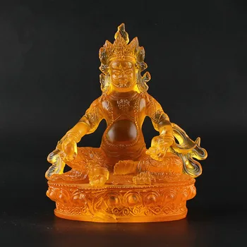 14.5 cm Rumena Smola Tibera Buddhist Tranic Dobavitelji Jambhala/Tsanbala Tempelj/Home/Urad Okrasite Kip Cratfs