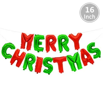 16-inch Vesel Božič Folija Baloni Črke Božično Dekoracijo Za Dom Božično Drevo Snežaka, Santa Claus Balon Dobave