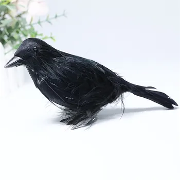 1pc Halloween Simulacije Črna Vrana Živali Model Umetnega Vrana Črna Ptica Krokar Prop Strašno Dekoracijo Za Stranko Dobave