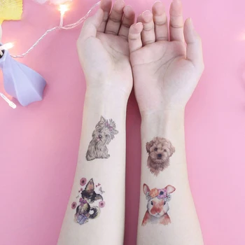 1PC Moda Umetnost Novega Nepremočljiva Otrok Živali Tattoo Nalepke Okoljske Zabavna Risanka Nalepke Roko Telo Ponaredek Tattoo Nalepka