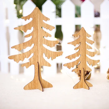 1PCS Božični Okraski DIY Elk Jelena Božično drevo Lesena Plovila Božič Okras Božično novoletno Darilo za Mizo Namizni Dekor