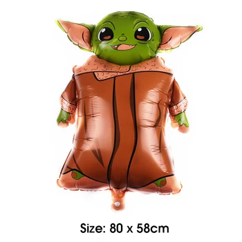 1Pcs DISNEY Star Zelena Baby Yoda Bojevnik Robot Folija Balon Prostora Vojne Baloni Otroci Igrače Globos Fantje Rojstni Dekoracijo