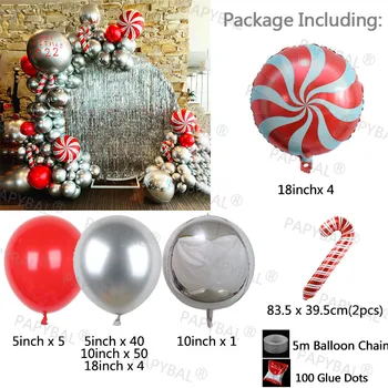 1set Vesel Božič Ozadja Baloni Arch Garland Kit Božič Drcorations Novo Leto Aluminijaste Folije Ballon Globos Darila Otroci