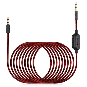 2,0 M Pleteni Zamenjava Kabel Podaljšek Žice za Logitech G433 G233 G Pro X Gaming Slušalke Z Izključi mikrofon Nadzor Glasnosti Posnetka