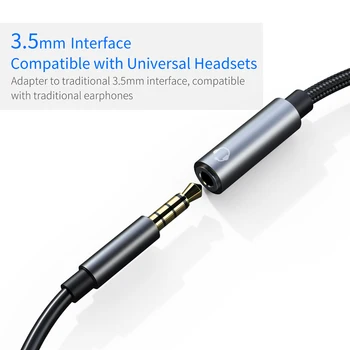 2 v 1 Tip C do 3,5 mm Audio Jack Splitter Slušalke PD 60-VATNE Hitro Adapter za Slikovnih pik 5 4 iPad Pro Samsung S10 S20 Plus Mi