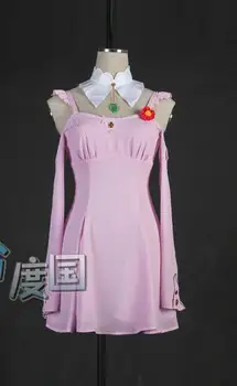 2016 ReZero kara Hajimeru Isekai Seikatsu Emilia Cosplay Kostum Roza Lolita Dekleta Obleko Priložnostne Obrabe