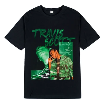 2021 Moških prevelik t shirt Travis Scott Majica 90 ' s Vintage Rap Tee najboljši prodajalec