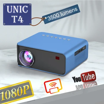 2021 Najnovejši UNIC T4 Prenosni 1080P Projektor Doma Smart Kino Projektor Proyector Zgrajena v Youtube WiFi Multi Zaslon Izbirni