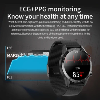 2021 Nov EKG Pametno Gledati Moške Bluetooth Klic IP68 Vodotesen Športna Fitnes Tracker Srčni utrip Smartwatch Za Xiaomi Huawei GT 2