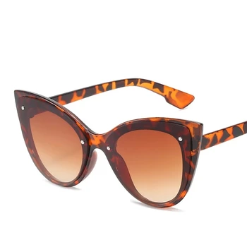 2021 Nov Modni Velik Okvir Mačka Oči, sončna Očala za Ženske Ženski Trend ins Gradient sončna Očala Ulica Streljanje Leopard Očala