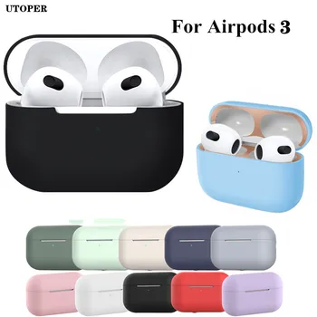 2021 Novo Mehko Tekoče Silikona Primeru Za AirPods 3 Brezžične Bluetooth Slušalke Zaščitni ovitek Za Apple airpods 1 2 3 Pro Pokrov