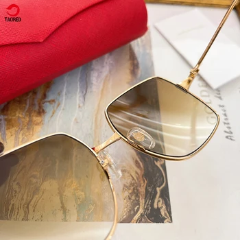 2022 Italija Luksuzne blagovne Znamke ženska sončna Očala Klasičnih Kvadratnih Kovinski Okvir Letnik Očala Oblikovalec Elegantno Žensko UV400 sončna Očala