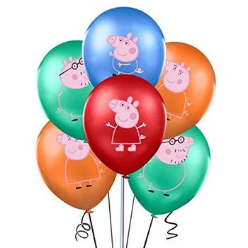 24pcs Peppa Pig George Družinski Rojstni dan balon globos Roza Modra Peppa Pig tuš Slika igrače Stranka dobave