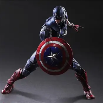 28 cm Disney Avengers Akcijska Figura, Captain America Ščit Super Junak Model Igrače Kit Zbirka Kip Darilo za Fanta Anime