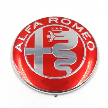 2pcs 74mm Novo Alfa spredaj avto oznako Alfa Romeo spredaj in zadaj oznaka 74MM Alfa sprednji etiketi Spremembe označevanje