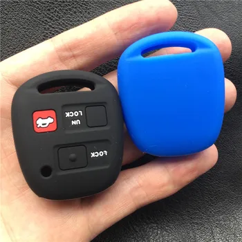 3 Gumb silikonske gume, Avto Ključ zajema primeru nastavite držalo lupini za Toyota Camry Prado Corolla ključ