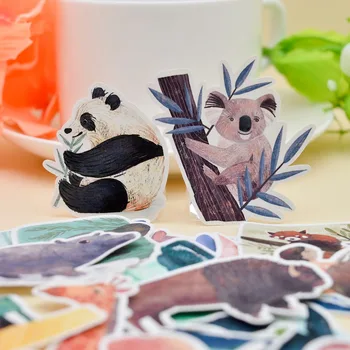31pcs Akvarel Kawai Živali Zoo Nalepke Koala Panda s Obrti Scrapbooking Dekorativni načrtovalec Tiskovine list stick