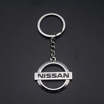3D Kovinski Avto Ključ Obroč Za Nissan Qashqai X J10 J11 Pot Tiida Teana Juke Emblem Keychain Auto okrasni Dodatki