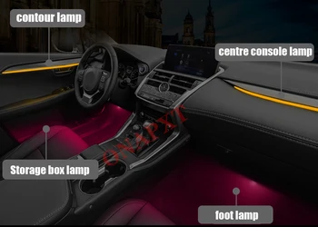 64 Barve Set Za Lexus NX-2020 Gumb Nadzor Dekorativni Okoljske Svetlobe LED Vzdušje Lučka svetlobni Trakovi