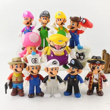8.5-14.5 cm Anime Super Mario Risanka Lutke Mario Luigi Urh Odyssey PVC Dejanje Slika Zbirateljske Igrače