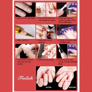 8ml Nail Art Fototerapijo Lepilo 3 Barve francoski Jelly Razširitev UV Lepilo Osnovni No-bake Gel za Nohte, Nohte Pripomočki na Debelo