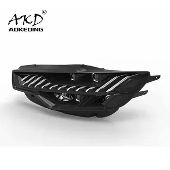 AKD Avto Dodatki Glave luči za Audi A6 Žarometi 2012-Nadgradnjo A7 Design LED Smerniki DRL Dinamično Singal Visoko Nizko Žarka