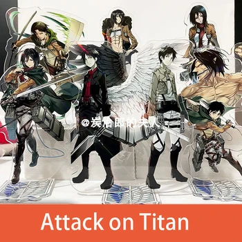 Anime Napad na Titan Er Jaeger Mikasa Ackerman Cosplay Stojalo Slika Igrača Namizni Dekor Akril Model Tablice Zbiranje 15 cm