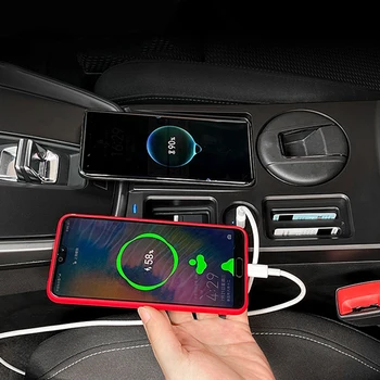 Avto je uporaba brezžičnega telefona polnilnik 15W hitro polnjenje polnilnik ploščo plošča držalo za telefon za Audi A3 S3 8V 8Y 2020 2021 2022 dodatki