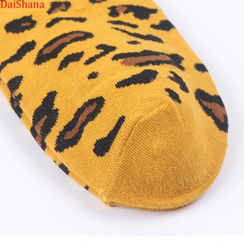DaiShana Harajuku Nove Ženske Nogavice Leopard Zrn Elegantne Nogavice Dolgo Ohlapno Nogavica Jeseni, Pozimi Koreja svoj prosti nogavica vroče prodaja