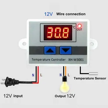 Digitalni LED Temperaturni Regulator Termostat za Nadzor Stikalo Vodotesna Sonda Žice Priključite Visoko Občutljivost Senzorja Temperature