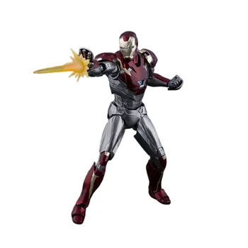 Disney Marvel Legand Anime Akcijska Figura, Iron Man Figma SHF Superheroj PVC MK47 Model Namizje Zbiranja Igrač Za Otroke Darilo