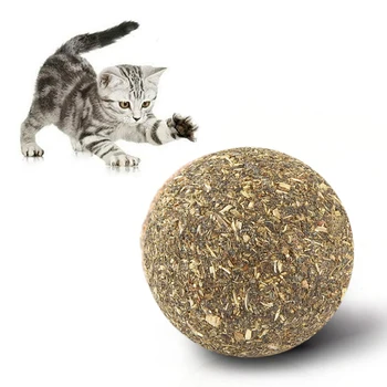 Do leta 2020 Pet Catnip Mačka Mint 3.2 cm Žogo Igra Igrače Prevlečeni Z Catnip Igrača Čiščenje Zob Zaščito Želodca Mint Mačke Doma Loviš Igra