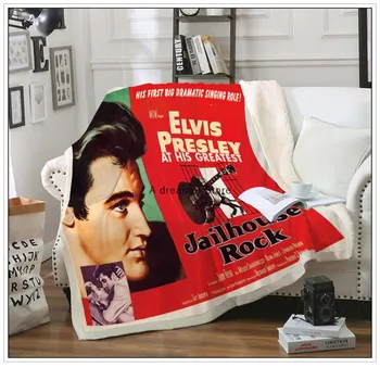 Elvis Presley Odejo 3D Tiskanja Flis Odeje Za Posteljo Zajema Tekstil Doma Luksuzni Odraslih Darilo Toplo Bedspread Mehko Pozimi Pevka