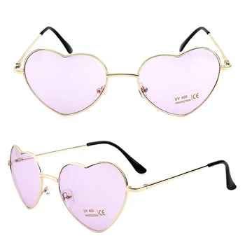 FOENIXSONG sončna Očala Ženske Nov Slog Srca Okvir Ogledalo Prevelik sončna Očala blagovne Znamke UV400 Vintage Retro Očala