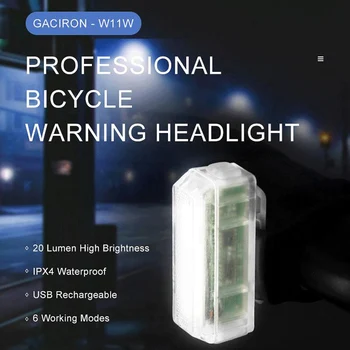 GACIRON W11 Kolesa, Spredaj/Zadaj, Svetlo Noč Kolesarjenje Opozorilo Luč USB Charge Nepremočljiva MTB Cestno Kolo Čelada LED Lučka Zadaj