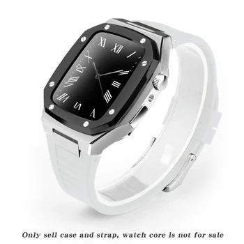 Iz nerjavečega Jekla Watch Primeru Spremembe Nastavitev za Apple Watch Trak 40 mm 44 gumico za iWatch Serije 6 SE 5 4 3 Sprememba