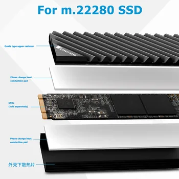Jonsbo M. 2 SSD NVMe hladilnega telesa M2 2280 ssd Trdi Disk Aluminija Heatsink s Toplotno Cooling Pad Namizni RAČUNALNIK Toplotne Tesnilo