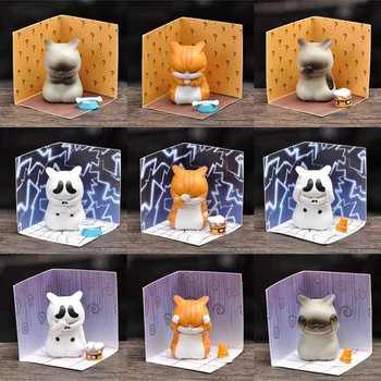 Kawaii Distressful Mačka Model Anime lepo simulacije žival Mačka Slika Domov Dekoracijo Dejanje Slika Zbirateljske Slepo polje, Igrača