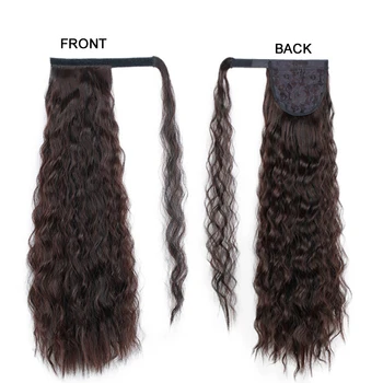Kodrasti človekovih posnetek v lase ponytai lase kosov ,zaviti okoli remy človeških las ponytails razširitev za black ženske