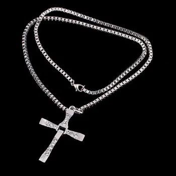 Kristalno Križ Ogrlica Toledo Istem Odstavku Kovin, Ogrlico, Obesek za Moške Novi Evropski in Ameriški Modni Nakit Darilo