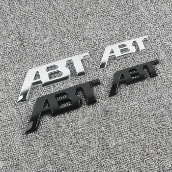 Krom/Črna Črke Simbol za ABT Avto Styling Fender Strani Značko Zadaj Prtljažnik Boot Logotip Nalepko za VW Audi Q3 V5 V7 A3 A4 A5 A6
