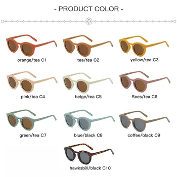 LeonLion 2022 Retro Okrogla sončna Očala Ženske Letnik Trendi na Jelly Candy Barvnih Odtenkih UV400 Klasičen Moški Siva Čaj sončna Očala